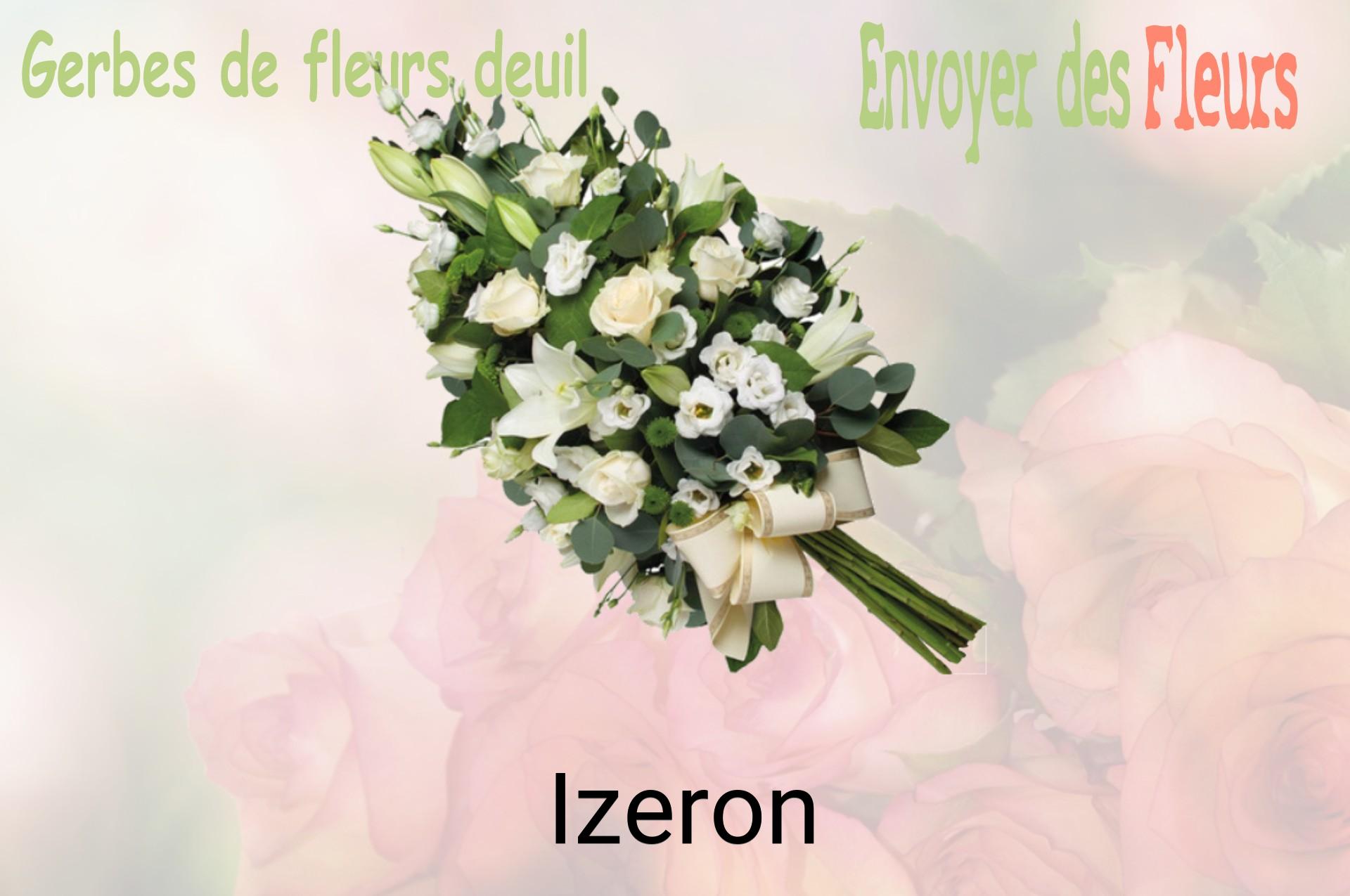 Gerbe de fleurs de deuil livrée à Izeron